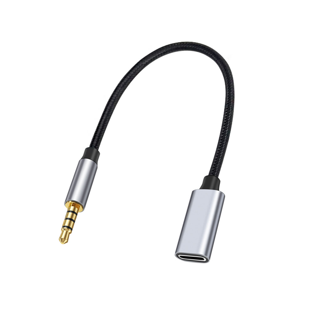 Type C Wired Earphones With Mic - Adapter audio 3,5 mm męski na