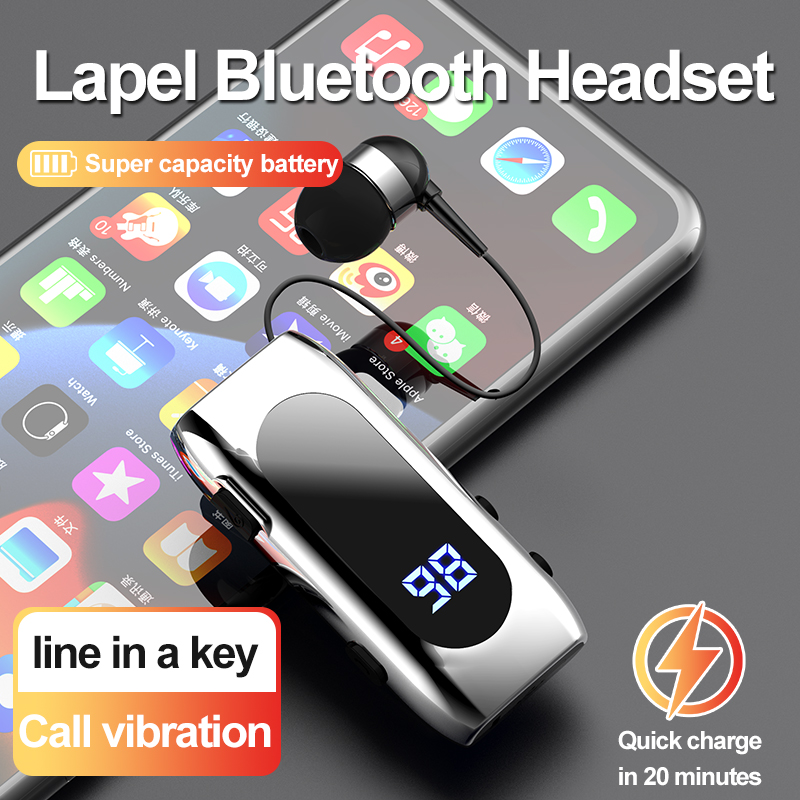 Type C Wired Earphones With Mic - Słuchawka Bluetooth K55 z klipsem na