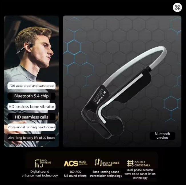 Słuchawki przewodzące dźwięk p – Bone Conduction Running Headphones recenzja i cena