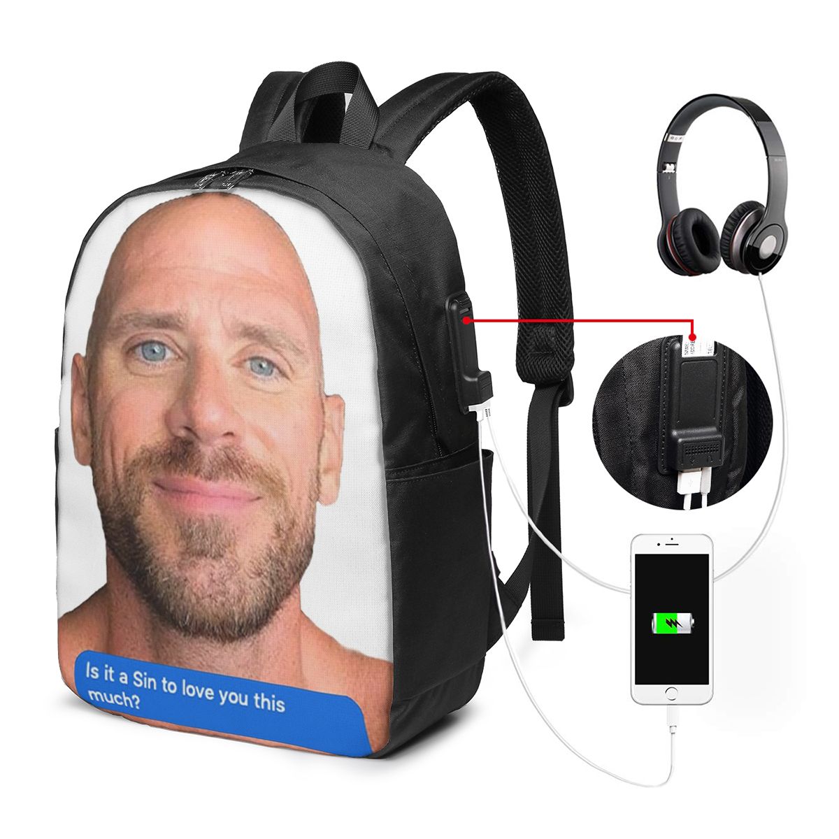 Plecak Johnny Sins z motywem f – Laptops recenzja i cena