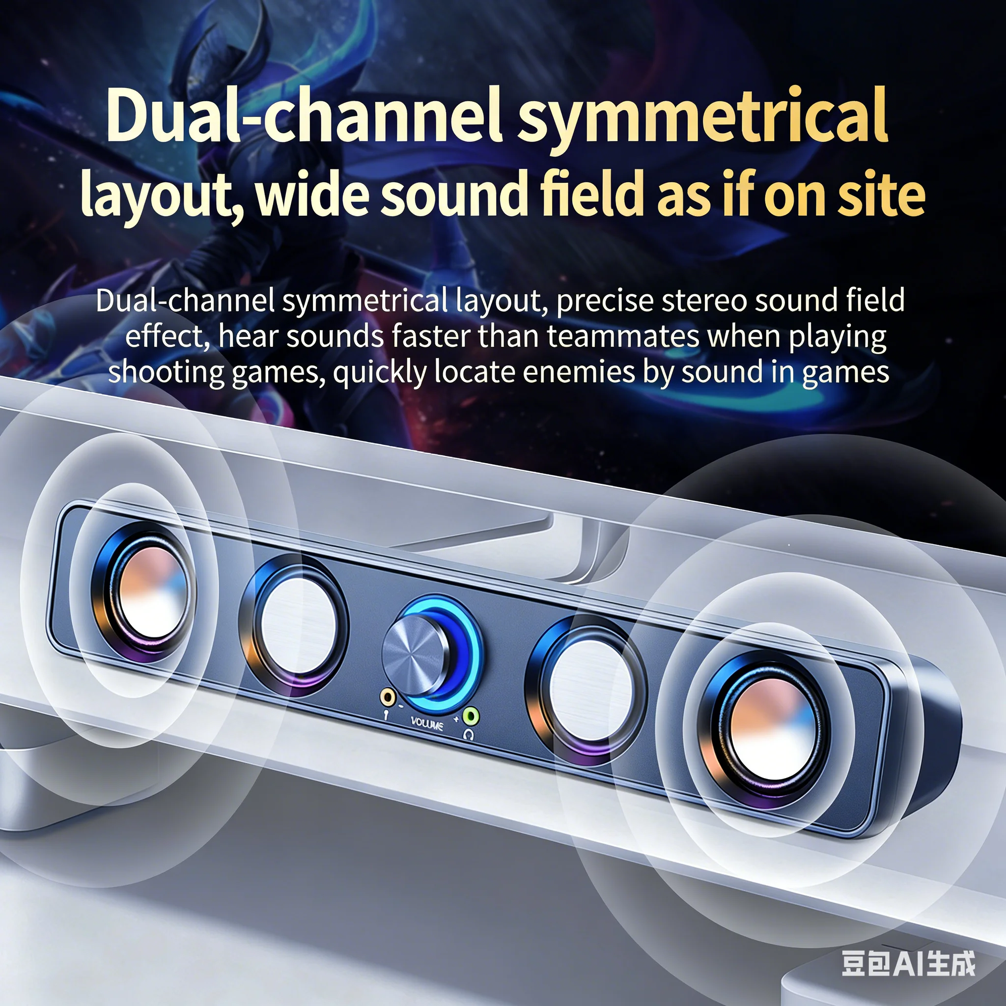 Gamingowy soundbar RGB 2.0 z d – Rgb Computer Soundbar For Pc recenzja i cena