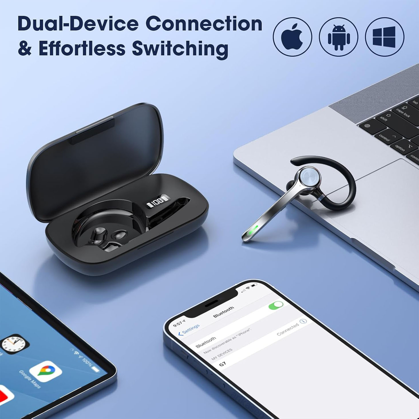Bezprzewodowy zestaw słuchawko – Open Ear Air Conduction Headphones recenzja i cena